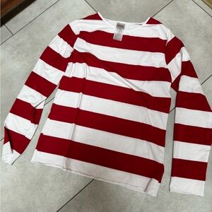 Spirit Red and White Striped Kids Shirt